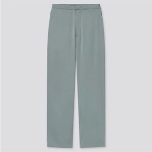 Uniqlo Mist Green Satin Relaxed Straight Trouser Size M